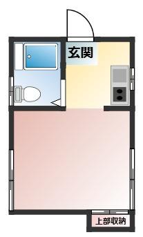 フォレストカジイ相模大野(ワンルーム/2階)の間取り写真