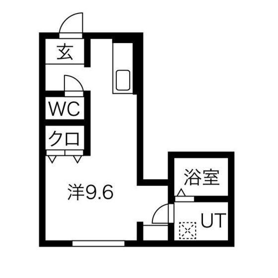 すみれハウス(ワンルーム/1階)の間取り写真