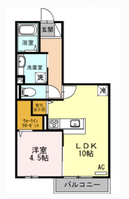 クレールコート(1LDK/2階)の間取り写真