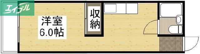 田邉ビル(ワンルーム/3階)の間取り写真