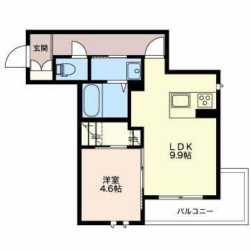 本町倶楽部II(1LDK/3階)の間取り写真