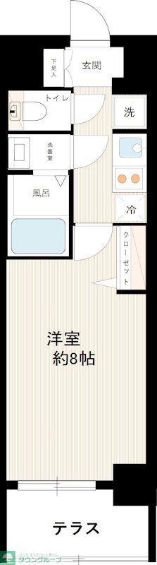 MAXIV西大島(1K/2階)の間取り写真
