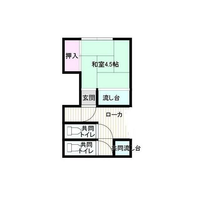 天沼アパート 4.5畳(1K/2階)の間取り写真
