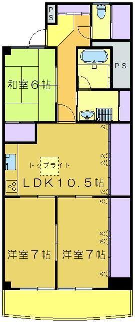 グランデ南大沢(3LDK/5階)の間取り写真