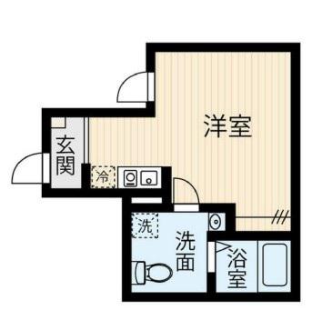 フィオーレ蒲田(ワンルーム/4階)の間取り写真