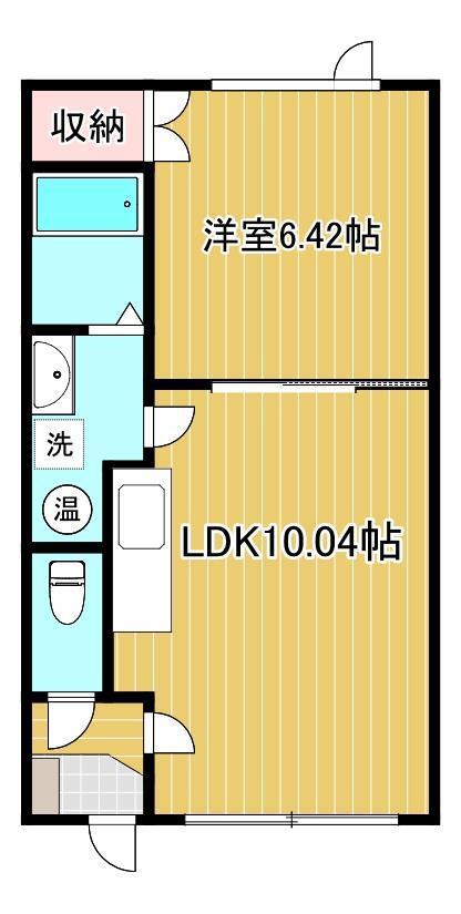 サニーヒル住吉(1LDK/1階)の間取り写真