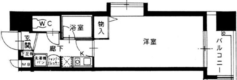 セントフォーラム平尾(1K/3階)の間取り写真