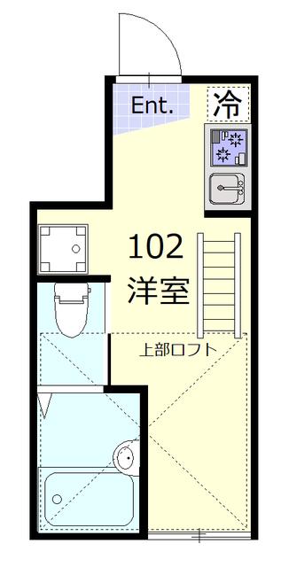 プラチナシティ蒲田(ワンルーム/1階)の間取り写真