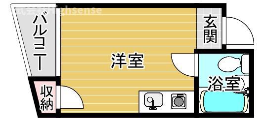 コンフォート今津(ワンルーム/3階)の間取り写真