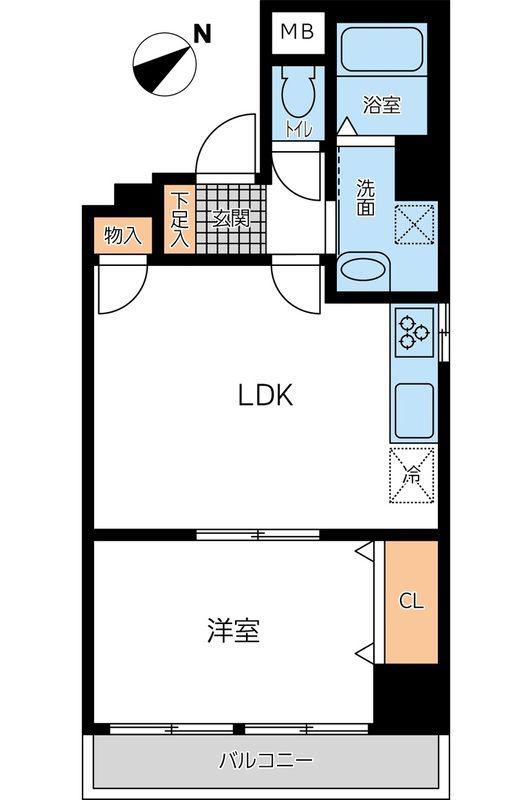 阪上ロイヤルハイツ第2(1LDK/3階)の間取り写真