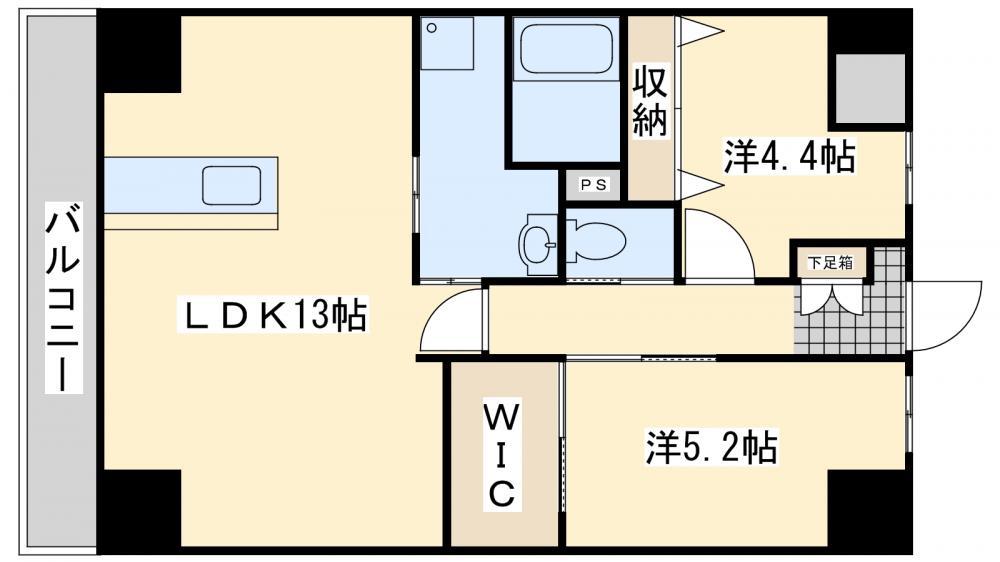 LIVABLEなかま(2LDK/1階)の間取り写真