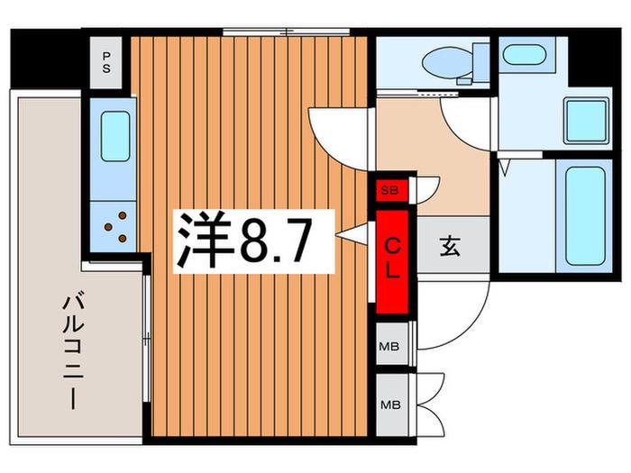 プルメリア大宮大門町(ワンルーム/2階)の間取り写真