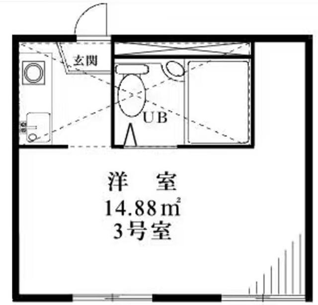 ライブコア中井II(ワンルーム/1階)の間取り写真