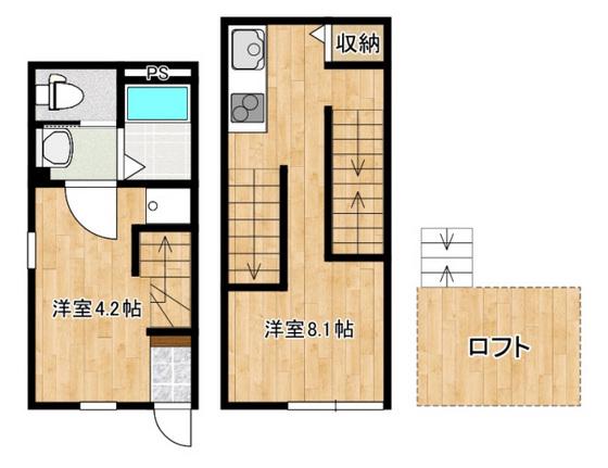 CASA COZY隅の浜(1LDK/1階)の間取り写真