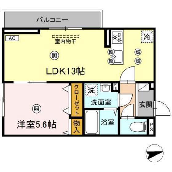アート・アーリン(1LDK/2階)の間取り写真