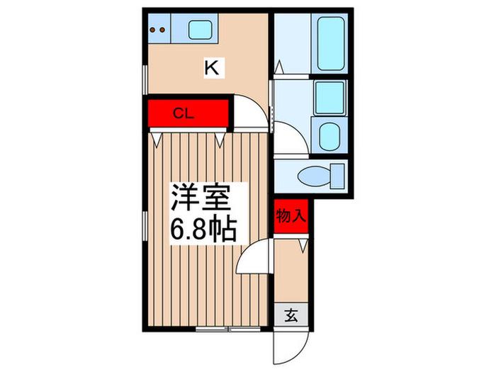 サクラコート(1K/1階)の間取り写真