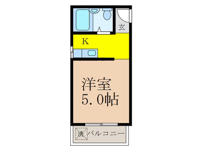 プチハイツKS(1K/2階)の間取り写真