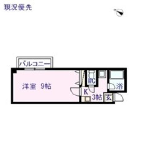 落合第3ビル(1K/3階)の間取り写真