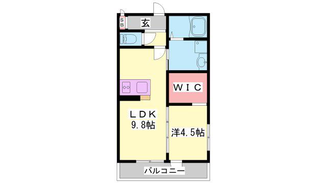 フォルトゥーナ(1LDK/1階)の間取り写真