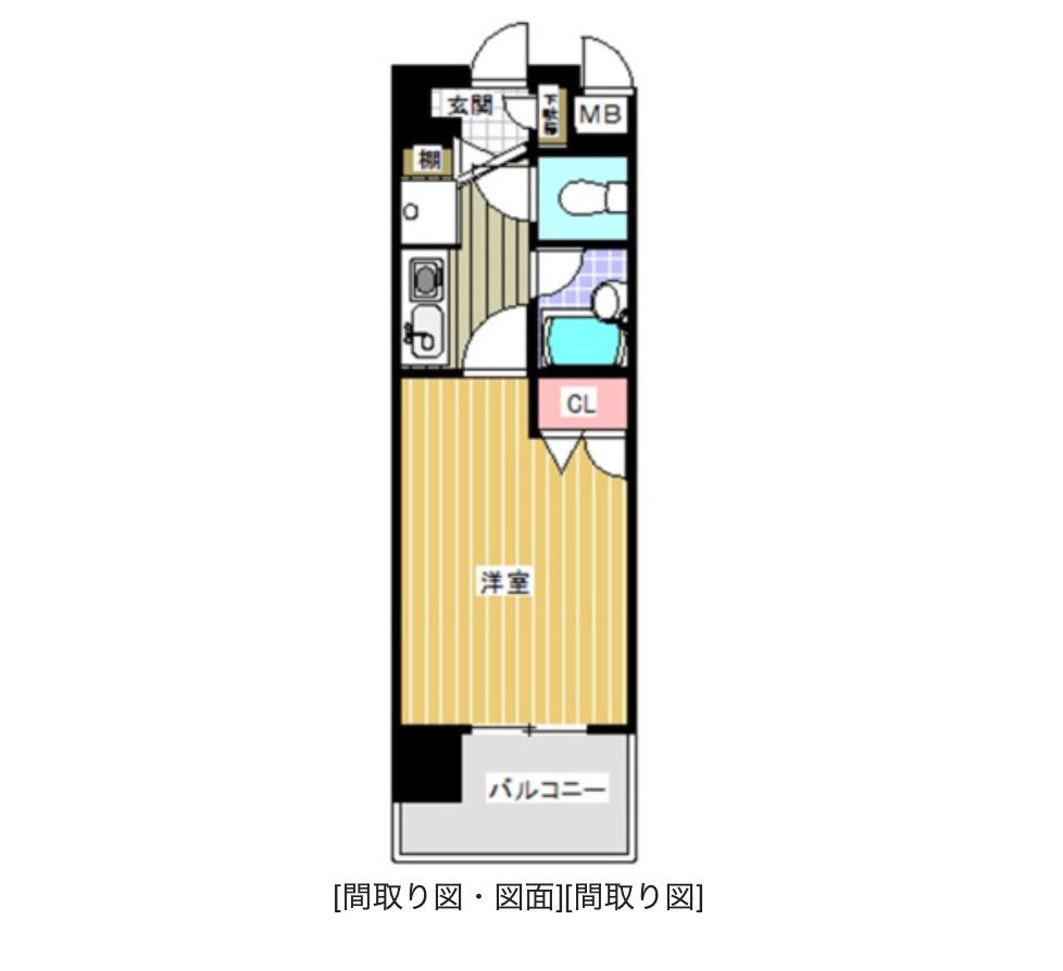 ライオンズプラザ博多駅南(1K/7階)の間取り写真