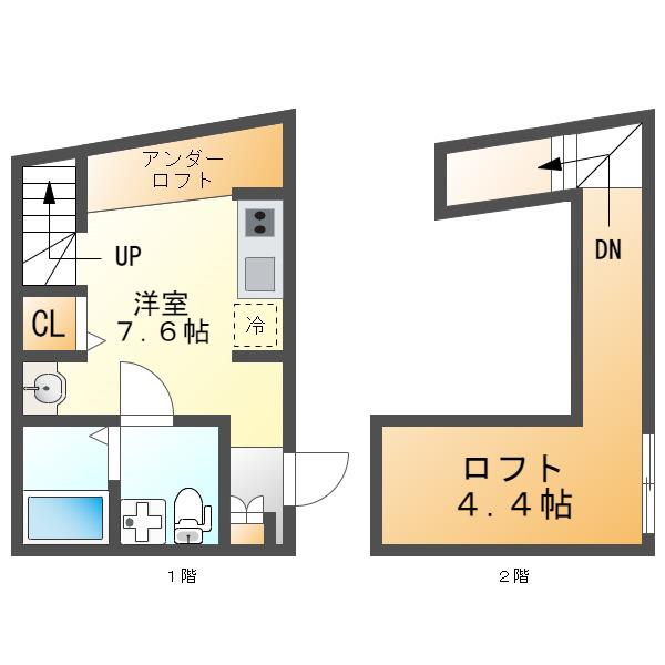 SOLID本山(ワンルーム/1階)の間取り写真