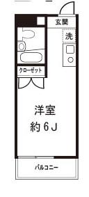 マンションソレイユ(ワンルーム/1階)の間取り写真
