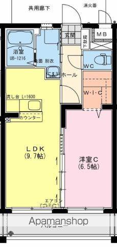 ユーミーなでしこII(1LDK/4階)の間取り写真
