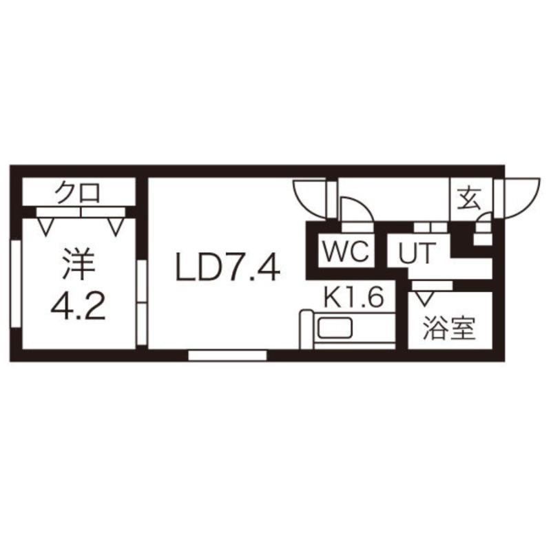 DIE SONNE III(1LDK/1階)の間取り写真