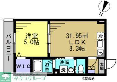 AJ南行徳ノース(1LDK/2階)の間取り写真