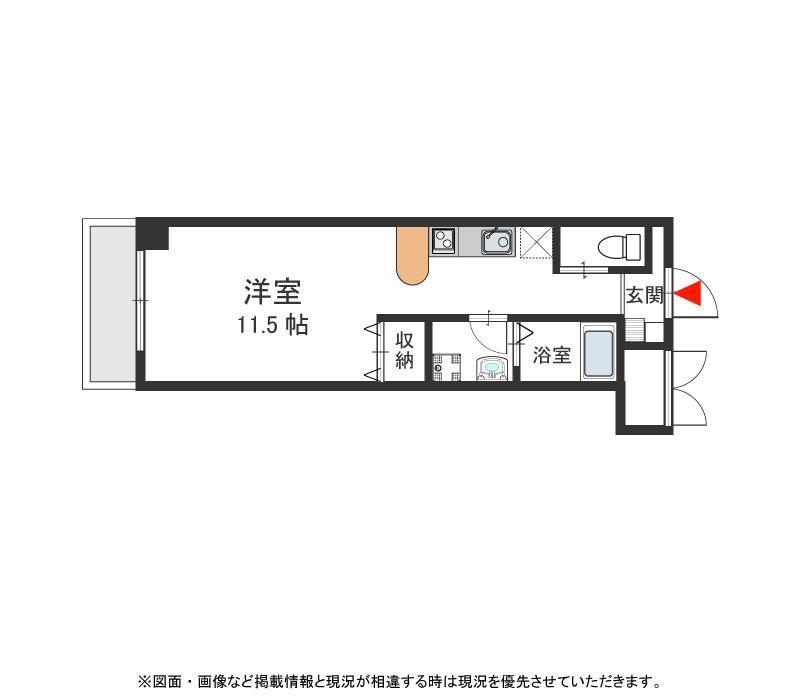 ガーデンパレス久宝寺(1K/3階)の間取り写真
