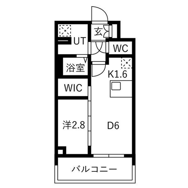 メイクスアート名古屋リニアFRONT(1DK/5階)の間取り写真