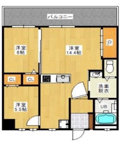 駅南第一ケイコービル(2LDK/2階)の間取り写真