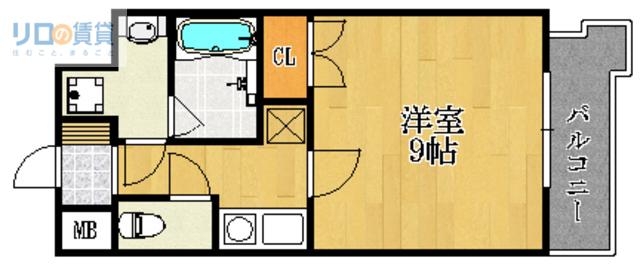 プレシャス小林(1K/3階)の間取り写真