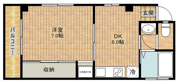 Jパレス(1DK/3階)の間取り写真