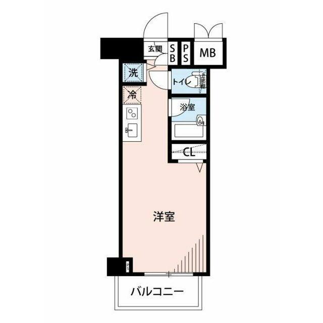 ガリシア上池台(ワンルーム/3階)の間取り写真
