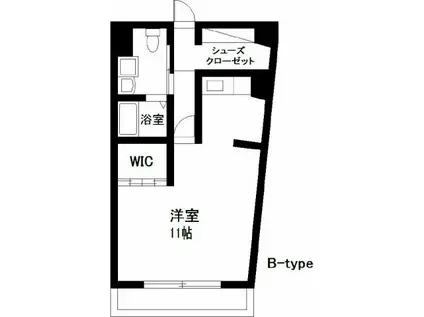 ヴェルディア木花台(ワンルーム/3階)の間取り写真