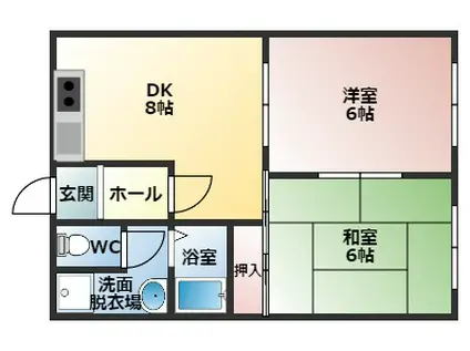 みどりマンション(2LDK/2階)の間取り写真