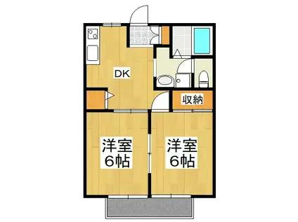 セフィラササキ(2DK/1階)の間取り写真