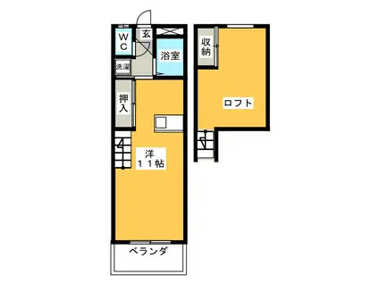 シェラトン奥村(ワンルーム/6階)の間取り写真