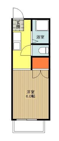 石川ハイツ(ワンルーム/1階)の間取り写真