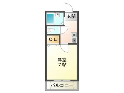 PEARLY(1K/1階)の間取り写真