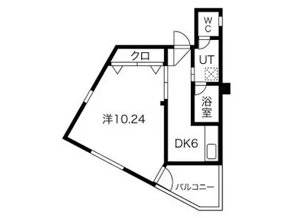 アーティスト神戸三ノ宮ビル(1DK/5階)の間取り写真