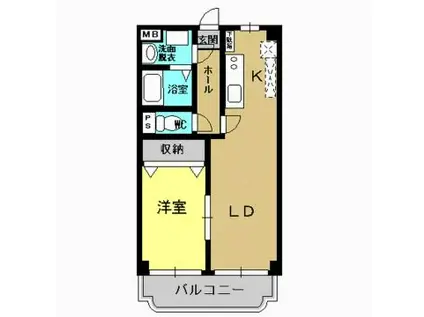 REI VILLAGE(1LDK/6階)の間取り写真