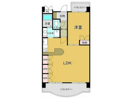 クレール浜松II(1LDK/3階)の間取り写真