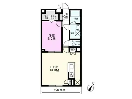 シャトーレクソン(1LDK/2階)の間取り写真