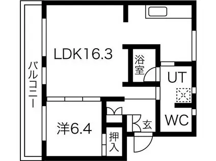 RE・LUFFY イースト(1LDK/3階)の間取り写真