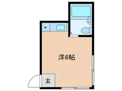 ハイツK(ワンルーム/1階)の間取り写真