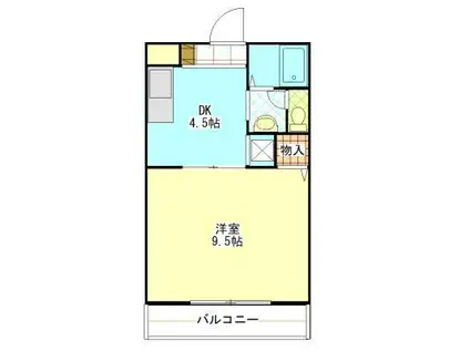 ダイナシティ光岡(1DK/2階)の間取り写真