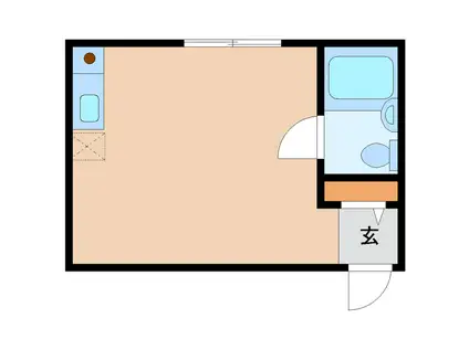 オリーブハウス(ワンルーム/2階)の間取り写真