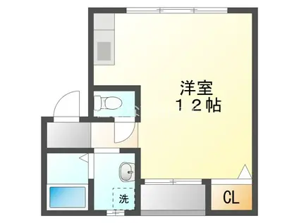 ベルコート大東(ワンルーム/3階)の間取り写真